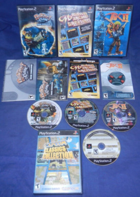 PS2; Ratchet & Clank, Jak 2, Midway Arcade Treasures, Capcom Classics Collection