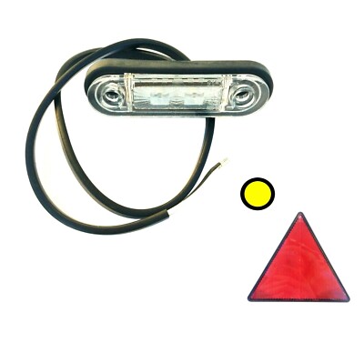 Gelb LED Umrissleuchte Begrenzungsleuchte E9 LKW Anhänger mit Kabel und Dreieck