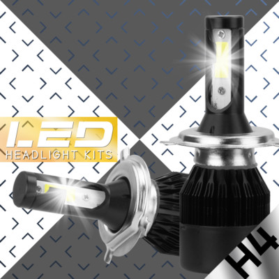 2 x CREE 488W 48800LM H4 9003 HB2 LED Headlight Kit High/Low Beam Bulbs 6000K