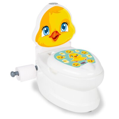 Jamara Meine kleine Toilette Küken mit Spülsound und Toilettenpapierhalter