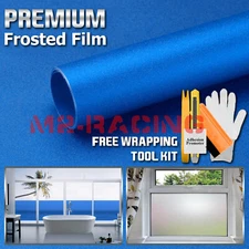 【Frosted Film】 Blue Glass Home Bathroom Window Security Privacy Sticker Sheet
