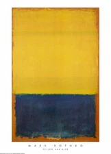 Yellow and Blue by Mark Rothko Art Print Contemporary Abstract Poster 23.5x31.5