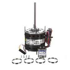 Genteq 3985 Fan and Blower Motor, 1/3 HP, 1 Ph, 60 Hz, 115 V, 1075 RPM, 3 Speed,