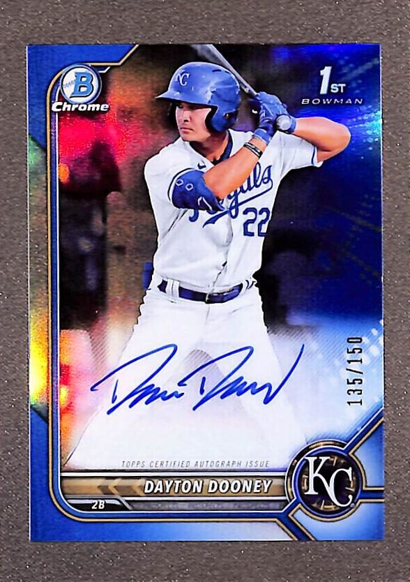 2022 Bowman Chrome Prospect Blue Refractor /150 Dayton Dooney #CPA-DDO Auto