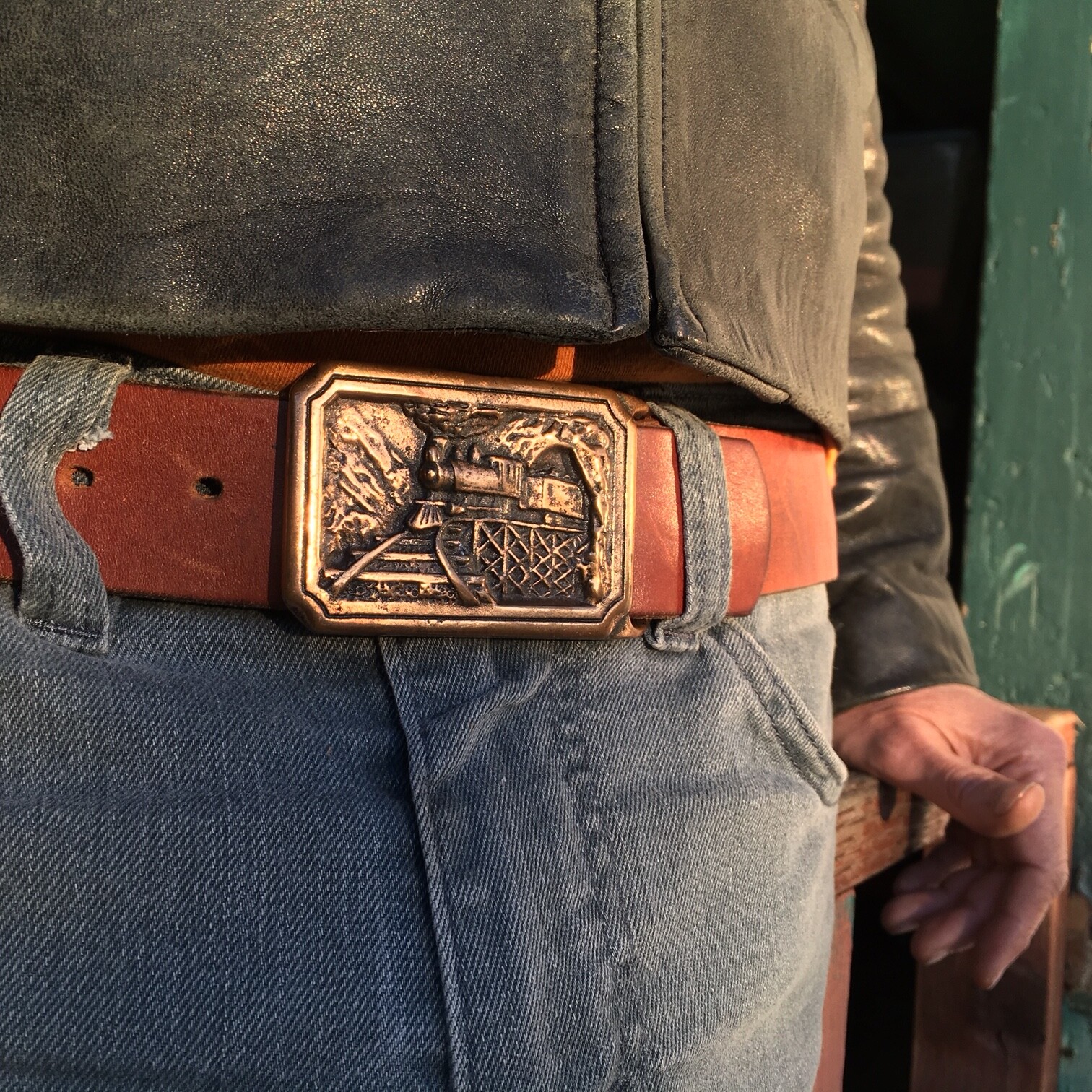 vtg Western TE Express train Solid BRASS tech eth… - image 7