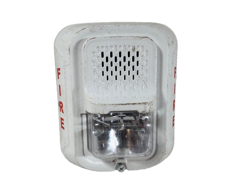 System Sensor P2WL Fire Alarm Horn Strobe Wall White No Mounting Plate