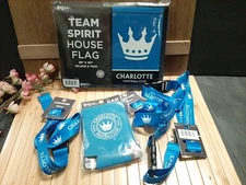 IPG Team Charlotte Football Soccer  Club Lot House Flag, Can Cooz, 3 Lanyards
