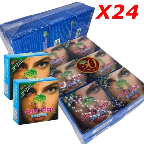 24X JAM Acne Bar Soap Facial Skin Bright Dark Spots Smooth Natural Handmade 65g