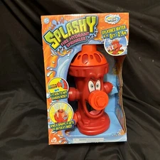 Splash Fire Hydrant Sprinkler Attach To Any Garden Hose Spin Sprays Water Red