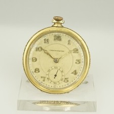 Rare CHRONOMETRE Pocket Watch Men's no fusee no duplex no repeater gold pl RAR