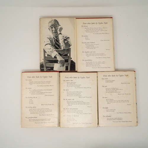 Vintage Ogden Nash Hardcover Book Lot Of 5 Versus Good Intentions Etc - Foto 4 di 4