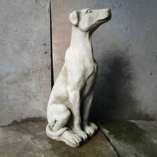 Sitting Puppy Dog Stone Statue | Animal Puppy Garden Outdoor Ornament Decoration