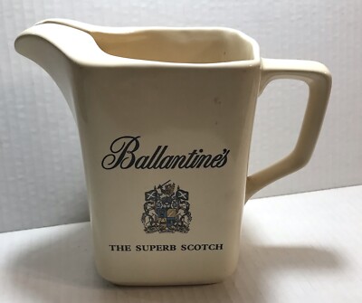 Vtg Advertising .Ballantine's Scotch Pub Jug Liquor Pitcher. 