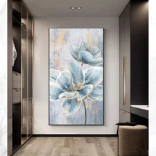 Wall Decor Hand-painted Oil Painting Handmade On Canvas Flowers Tree Landscape