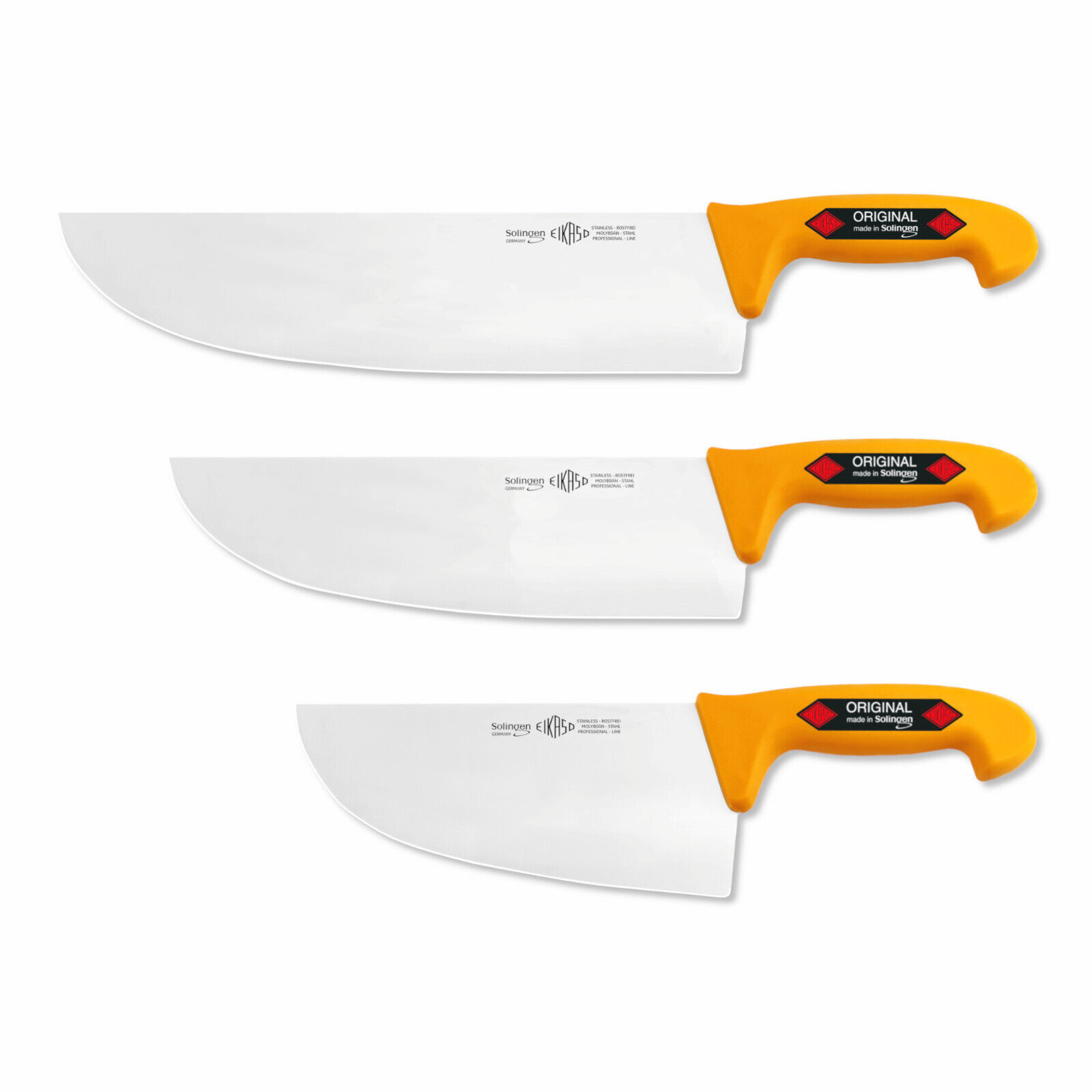 Cuchillo de tocino EIKASO Solingen Alemania (amarillo), cuchillo de carnicero y cuchillo de carnicero