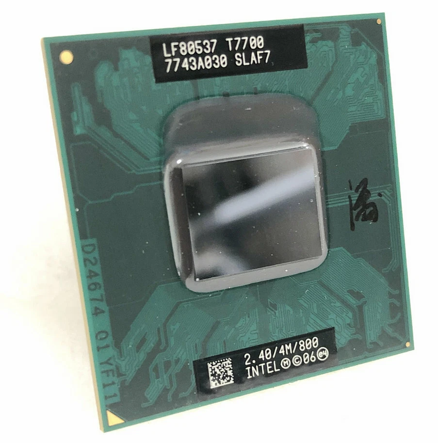 Processore CPU dual-core Intel Core 2 Duo T7700 SLAF7 SLA43 800 MHZ 2,4/GHz 4 MB - Immagine 3 di 4