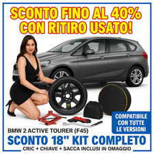 Set Platzsparend Notrad BMW 2 Active Tourer F45 18 " + Cric Tasche Schlüssel