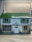 Vintage 1950s Marx Toys Metal 2 Story Colonial Doll House Tin Litho Furniture