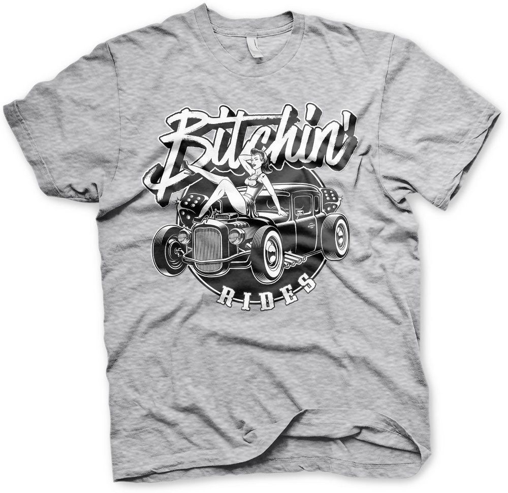 Футболка Hot Girls DC-1-BR006-H84-8, в которой Сучка катается на хот-роде