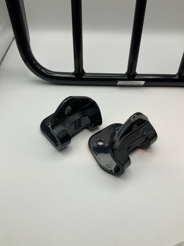 Black Sport Luggage Rack For Holdfast Sissy Bar Fit Harley FLDE FXBB FLHC S FXST - Picture 7 of 12