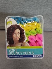 Conair Foam Rollers Soft Bouncy Curls Foam Hair Rollers Neon, 48 A14 