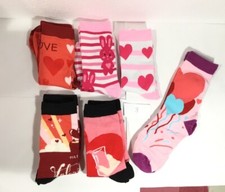 6 PR Happy Valentine's Day Women ANKLE SOCKS 6-10 Assort. Designs  Colors NEW 3