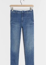 NWT ANTHROPOLOGIE PILCRO HIGH RISE SLIM TROUSER DENIM JEANS PANTS BLUE WASH 26