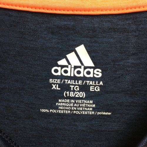 Adidas Shirt Extra Large Youth Blue Graphic Short Sleeve Crewneck Boys 18/20 - Picture 3 of 8