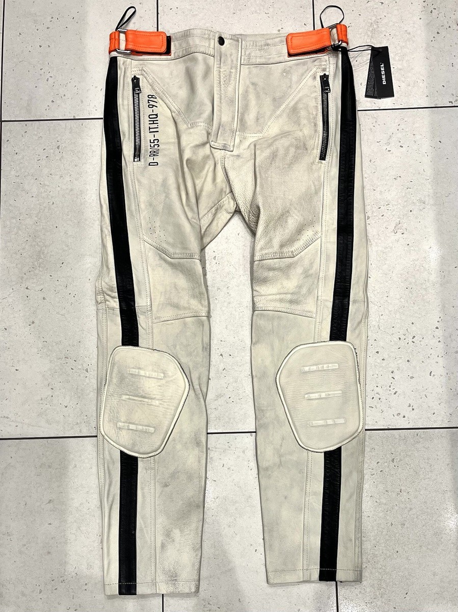 DIESEL P-camaro pantaloni Men's Soft Leather Biker Trousers