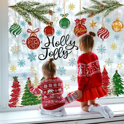 Christmas Stickers 9 Sheet 130 Pcs Christmas Window Clings, Stickers For Glass, Christmas Christmas Decorations Indoor Christmas Stickers 9 Sheet 130 Pcs Christmas Window Clings, Stickers For Glass, Christmas Christmas Decorations Indoor