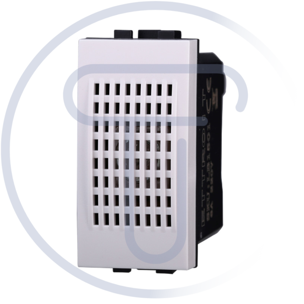 Modulo ronzatore, serie Space, bianco, 6A, compatibile con serie BTicino Living