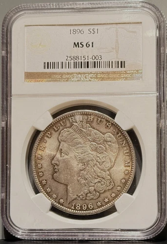 1896 Morgan Dollar NGC Certified MS61