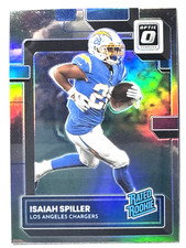 RATED ROOKIE CARD ISAIAH SPILLER Chargers 2022 Donruss Optic SILVER PARALLEL 216