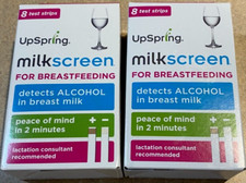 2 Pack Upspring Milkscreen 16 Test Strips Total Detect Alcohol in Breast Milk