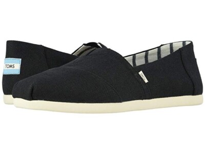 Toms Z5587* Mens Black Canvas Classic Heritage Slip-On Shoes Size 7 M
