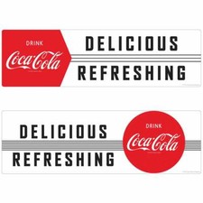 Coca-Cola 1950s Delicious Refreshing Wall Sticker Set Wall Art Decals 14 x 4