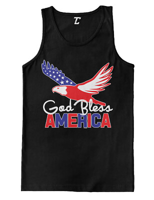 God Bless America - United States USA Eagle Freedom Men's Tank Top