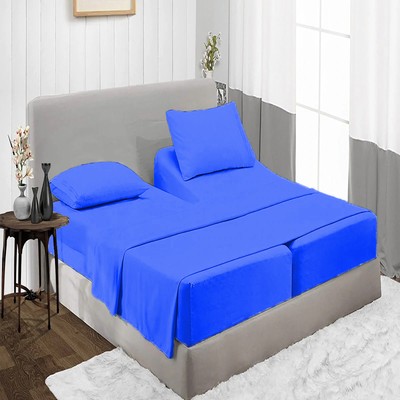 Pretty 1000TC Egyptian Cotton Split Bed Sheets Set 5 PCs Queen Size All Solid