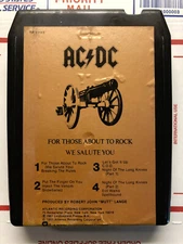 * AC/DC FOR THOSE ABOUT TO ROCK WE SALUTE YOU 8 TRACK TAPE NEW PAD/SPLICE NICE *