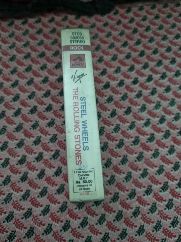 The Rolling Stones Steel Wheels INDIA MADE CLAMSHELL CASSETTE  - Image 2 of 4