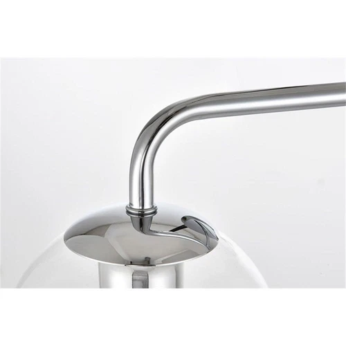 Living District Genesis 3-Light Iron & Glass Bath Sconce in Chrome/Clear - Picture 1 of 6