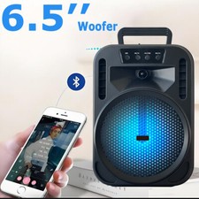 Portable Bluetooth Speaker 6.5'' Subwoofer Heavy 4000W Bass Stereo Sound System