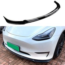 Gloss Black Front Bumper Spoiler Lip Kit For Tesla Model Y 2020 2021 2023 3pcs