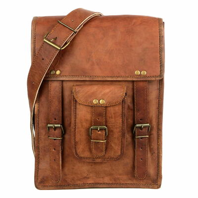 Bag Leather Vintage Messenger Shoulder Men 15''Satchel S Laptop School Briefcase