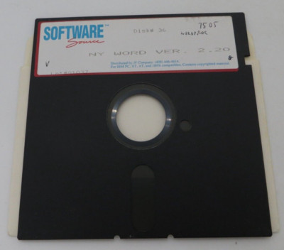 NY WORD VER. 2.20 5.25'' Floppy Disk Software Source Disk# 36 computer program