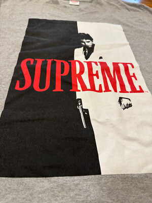 Supreme New York Scarface Split Tee GRAY size (L) FW17 - - Read