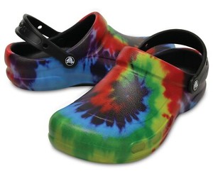 tie dye crocs no holes