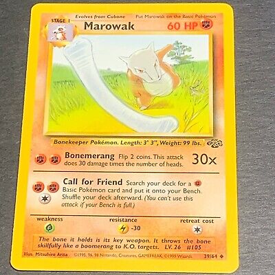 Marowak 39/64 1st Edition NM Near Mint Jungle Set Non-Holo Pokemon Card