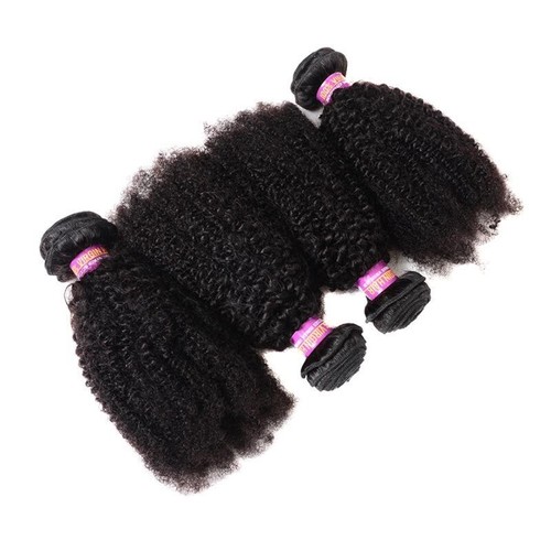 Afro Kinky Curly Brazilian 100% human hair One Bundle 10-30 inch Natural Black - Picture 5 of 6