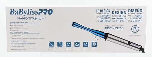 BaByliss PRO Nano Titanium Reverse Taper Wand BNTWRTUC – NEW - 第 1/7 張圖片